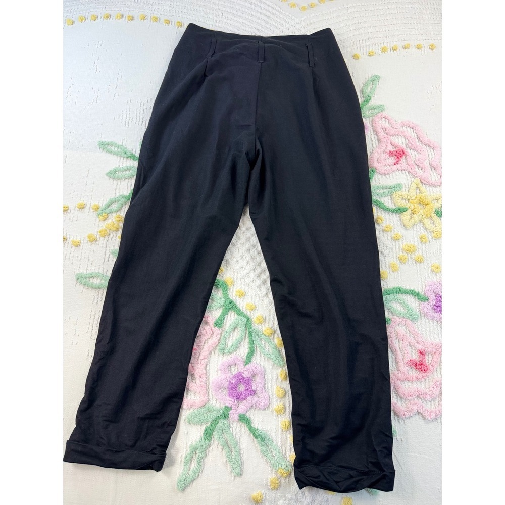 Indigo REIN Black Pleated High Waist Trousers Women's Size 5 6 - Picture 8 of 10